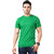 Ketex Men's Green Round Neck Synthetic Plain T-shirt