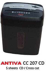 ANTIVA Cross Cut Paper Shredder - 5-6 Sheets Paper/1CD/1Credit Cards