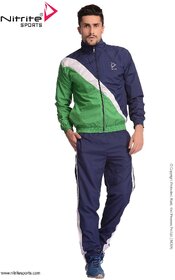 Nitrite Sportswear Navy   Green Tracksuit For Men