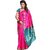 Chhabra 555 Pink Silk Plain Saree With Blouse