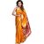 Chhabra 555 Orange Silk Plain Saree With Blouse