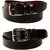 Fedrigo Fux Leather Black Men'S Belts Combo DNA-FMB-1018
