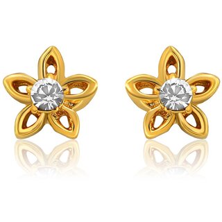                       White Gold Plated Crystal Stones Earrings For Women                                              