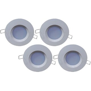 Bene LED 3w PP Round Ceiling Light, Color of LED Blue (Pack of 4 Pcs)