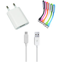 USB Travel Charger and Flexible USB LED Lamp Combo for Samsung Galaxy Mega 58