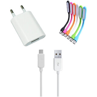 USB Travel Charger and Flexible USB LED Lamp Combo for Samsung Galaxy Mega 58