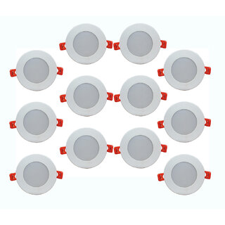                       Bene LED 6w Luster  Round Ceiling Light, Color of LED Red (Pack of 12 Pcs)                                              
