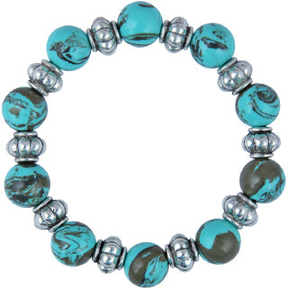 Pearlz Ocean Mosaic Beads Stretchable Bracelet For Women