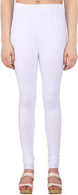 Perfect White Cotton Lycra Leggings