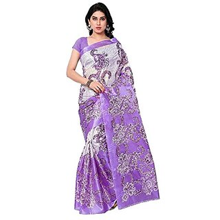 SVB Multicolor Art silk Printed Saree (Without Blouse)