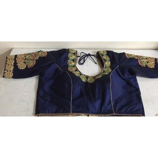 Heavy Work Designer Embroidered Blouse Midnight Blue Heavy Work Designer Embroidered Blouse Midnight Blue