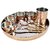 Copper Stainless Steel Dinner Plate Thali Dinnerware for Indian Food