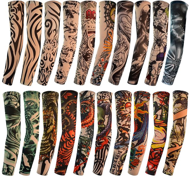 Online Wearable Arm Tattoo Sleeves For Style Biking Sun Protection Get 1 Pair Prices Shopclues India
