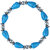Pearlz Ocean Designer Drop Shaped Mosaic Beads Stretchable 7.5 Inches Bracelet