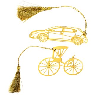 Bicycle and Car book mark By Daffodils