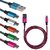 Snaptic Nylon HI Grade Micro USB Data Transfer and Charging Cable - Assorted Color