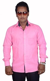 Sampark Casual Touch Pink 100 cotton full sleeve shirt
