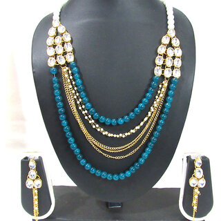 Fancy Peacock Green Pearl Necklace Set Fancy Peacock Green Pearl Necklace Set
