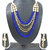 Fancy Dark Blue Pearl Necklace Set