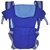 1 Pc Adjustable Hands-Free 4-in-1 Baby Carrier with Comfortable Head Support  Buckle Straps - Color Blue