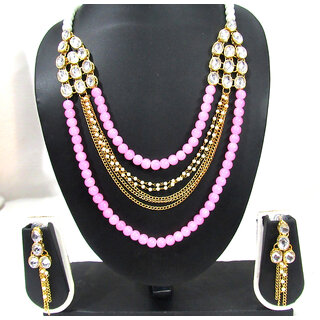 Fancy Light Pink Pearl Necklace Set Fancy Light Pink Pearl Necklace Set