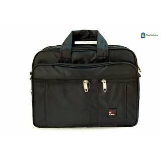 Safex Stylish Black Color Expandable 15.6 inches Laptop Messenger Bag