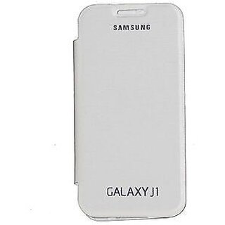                       Flip Cover For SAMSUNG GALAXY J1 White                                              
