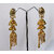 Golden tilak Triple Jhumki Earring