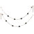 Sparkling Non Plated Black & Silver Alloy Anklets For Women