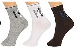 DDH Mens Multicolor Ankle Socks (Pack of 3)