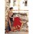 Apsara Paradise Blue & Red Georgette Embroidered Saree With Blouse