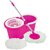 Skycandle Easy Microfibre Cleaning Plastic Double Bucket Mop With Two Mop Heads-Assorted (5 lt.)
