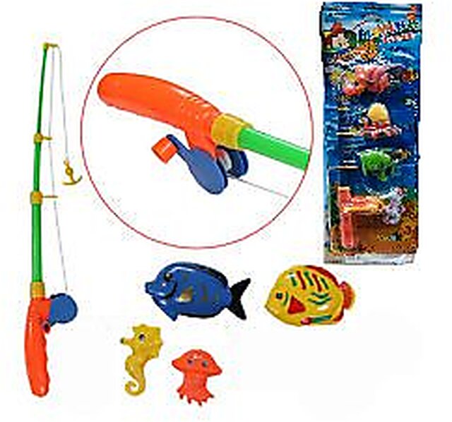 Buy DDH Fishing Game Rod and Reel Fishing Bath Unisex Toy Set With 4 Unique  Fish Online @ ₹219 from ShopClues