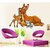 EJA Art Bambis Mother Bambi Covering Area 80 x 60 Cms Multi Color Sticker