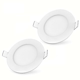 Bene LED 3w Round Panel, Color Of LED White (Pack of 2 Pc.)