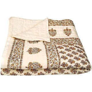 Shoppingatara  Jaipuri Single Bed Pure Cotton Quilt Rajai RAZAI