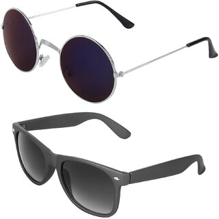 Zyaden Combo of Round And Clubmaster Sunglasses (Combo-204)