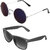 Zyaden Combo of Round And Clubmaster Sunglasses (Combo-204)
