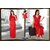 Womens 2pc Red Nightwear Nighty  Over Coat 2033G Bedroom Sleep Set New Lounge fun slip Robe