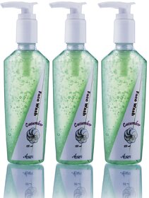 Adidev Herbals Anti Pimple Cucumber Face Wash (Pack of 3)