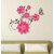 Walltola Pink Multi Purpose Flowers Leaves And A Butterfly For Nature Lovers Wall Stickers