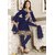 Chhabra 555 Navy Blue Embroidered Georgette Suit Dupatta Unstitched