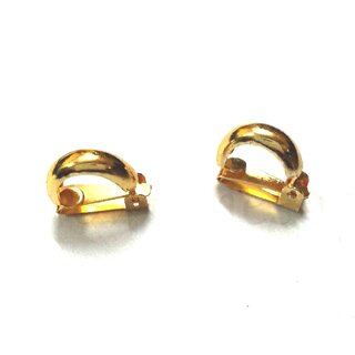 Clip On Golden Tone Non Pierced Earrings For Men Women