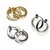 ATTiTUDE COMBO SET OF 3 PAIR OF NON PIERCED  CLIP ON B EARRING