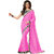 Bhuwal Fashion Pink Georgette Embroidered Saree With Blouse