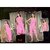 Daily Sleepwear Set 6pc Bra Panty Top Capri Nighty  Over Coat Hot Night Set Gurlz 624 Pink Night Dress Lounge Wear
