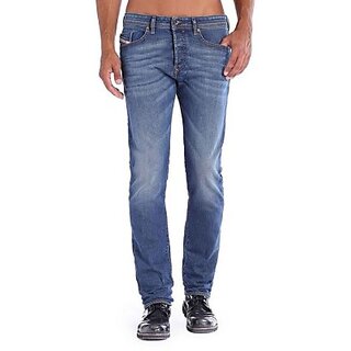 Wrick Men's Narrow Bottom Regular Fit Blue Jeans