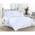 Ahmedabad Cotton 300 Tc Premium Sateen Weave King Size Striped (2 Cm Wide) Bedsheet With 2 Pillow Covers (9Ft X 9Ft) - White