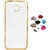 Electroplated Golden Chrome Soft TPU Cover for Samsung Galaxy J7 Prime with Micro USB OTG Adaptor