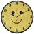 Purple Circle Smiley framed wall clock